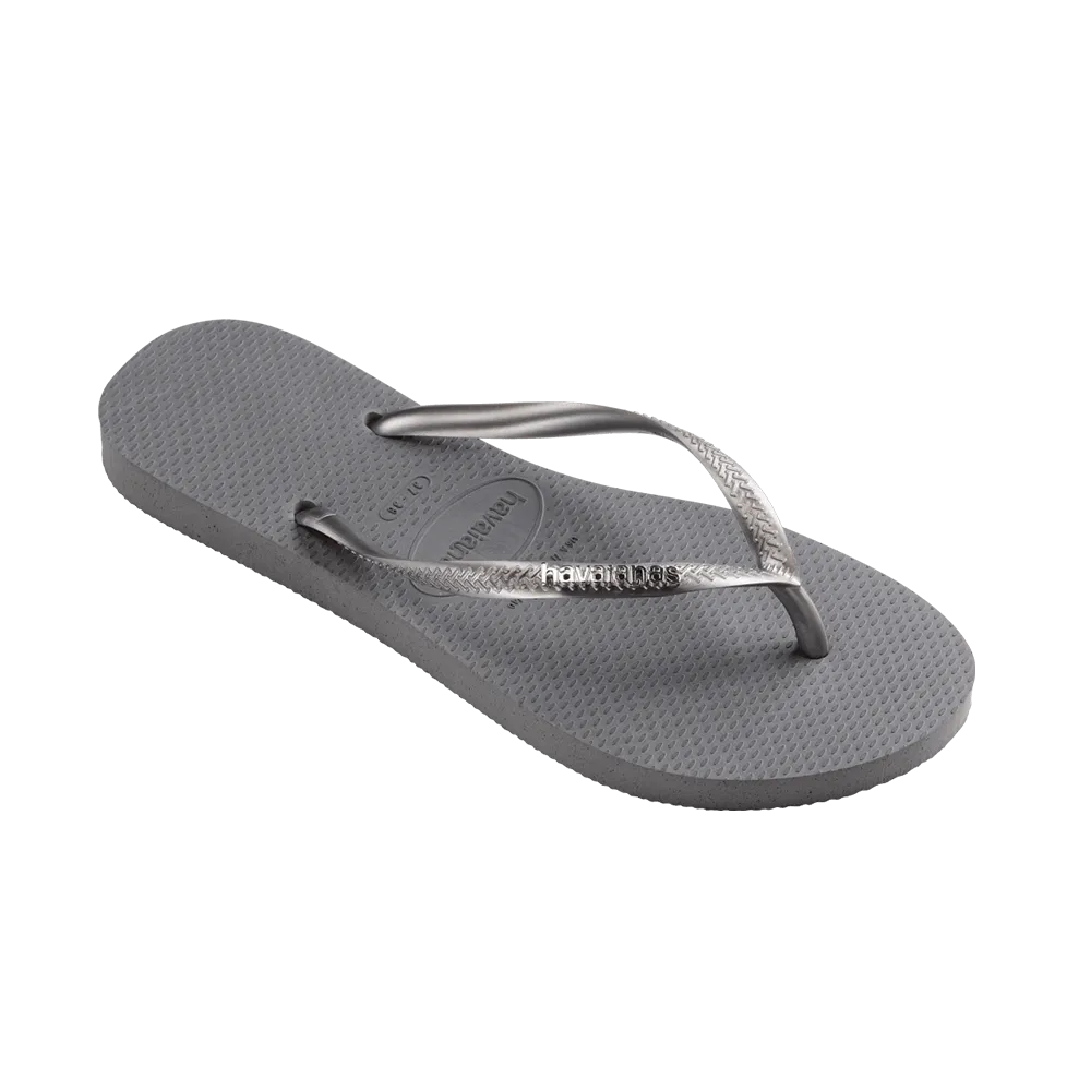 Slim Logo Metallic Flip Flops