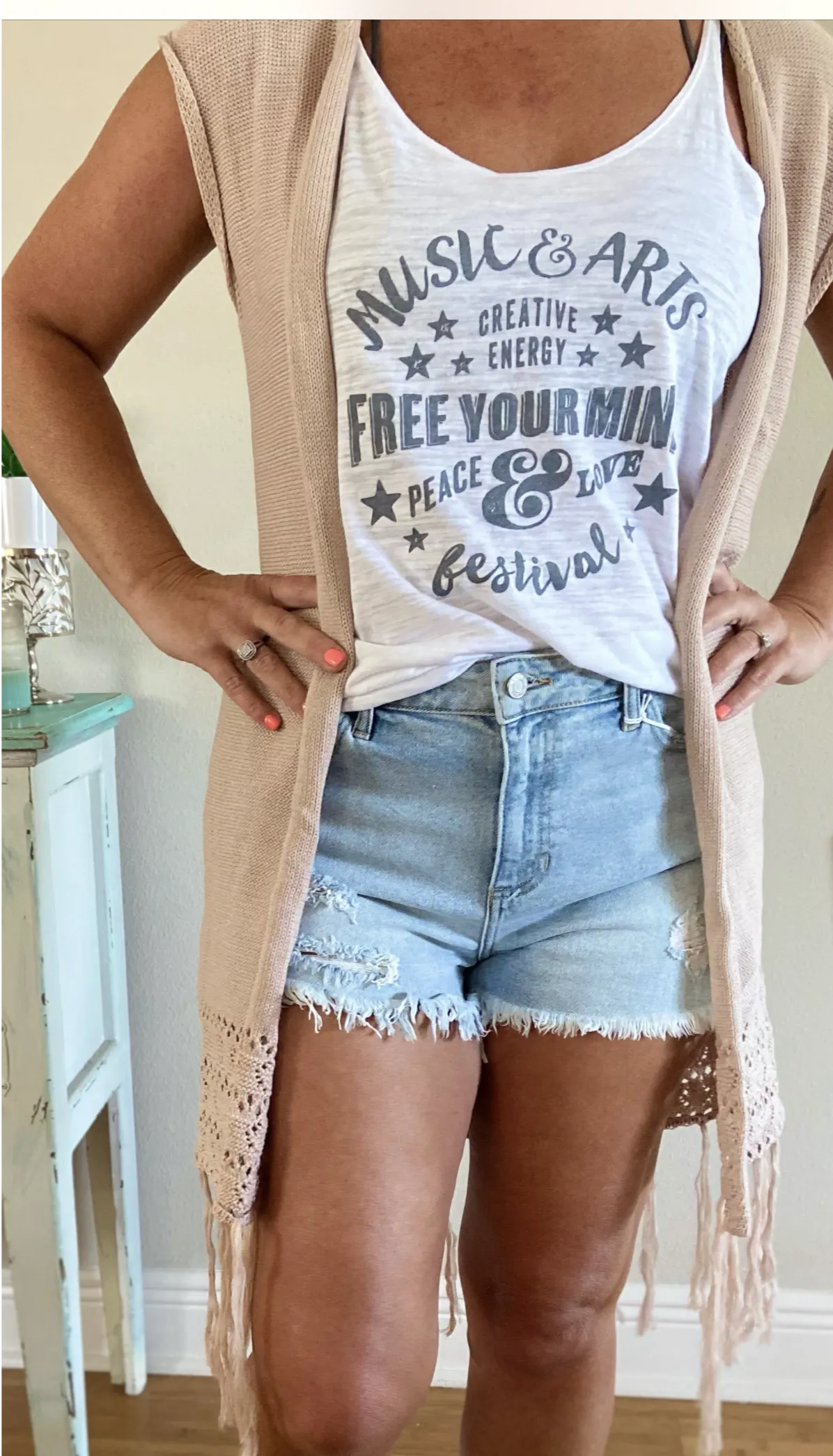 Summer fringed vest