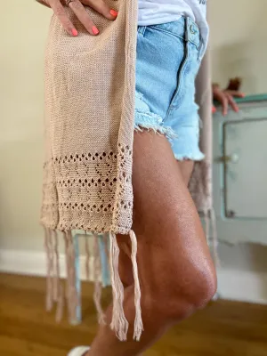 Summer fringed vest