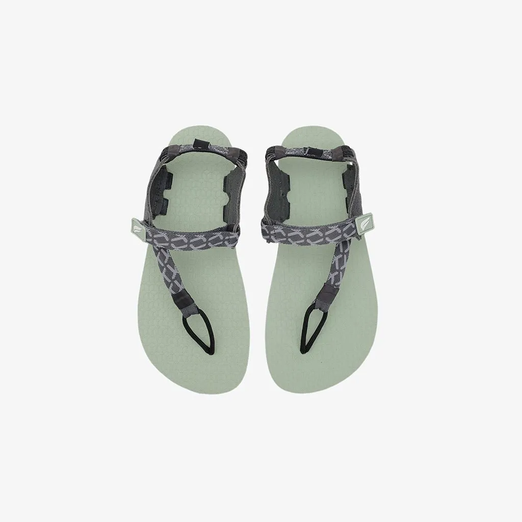 Tapak V1.5 Barefoot Flip Flops - Grey On Seafoam Green