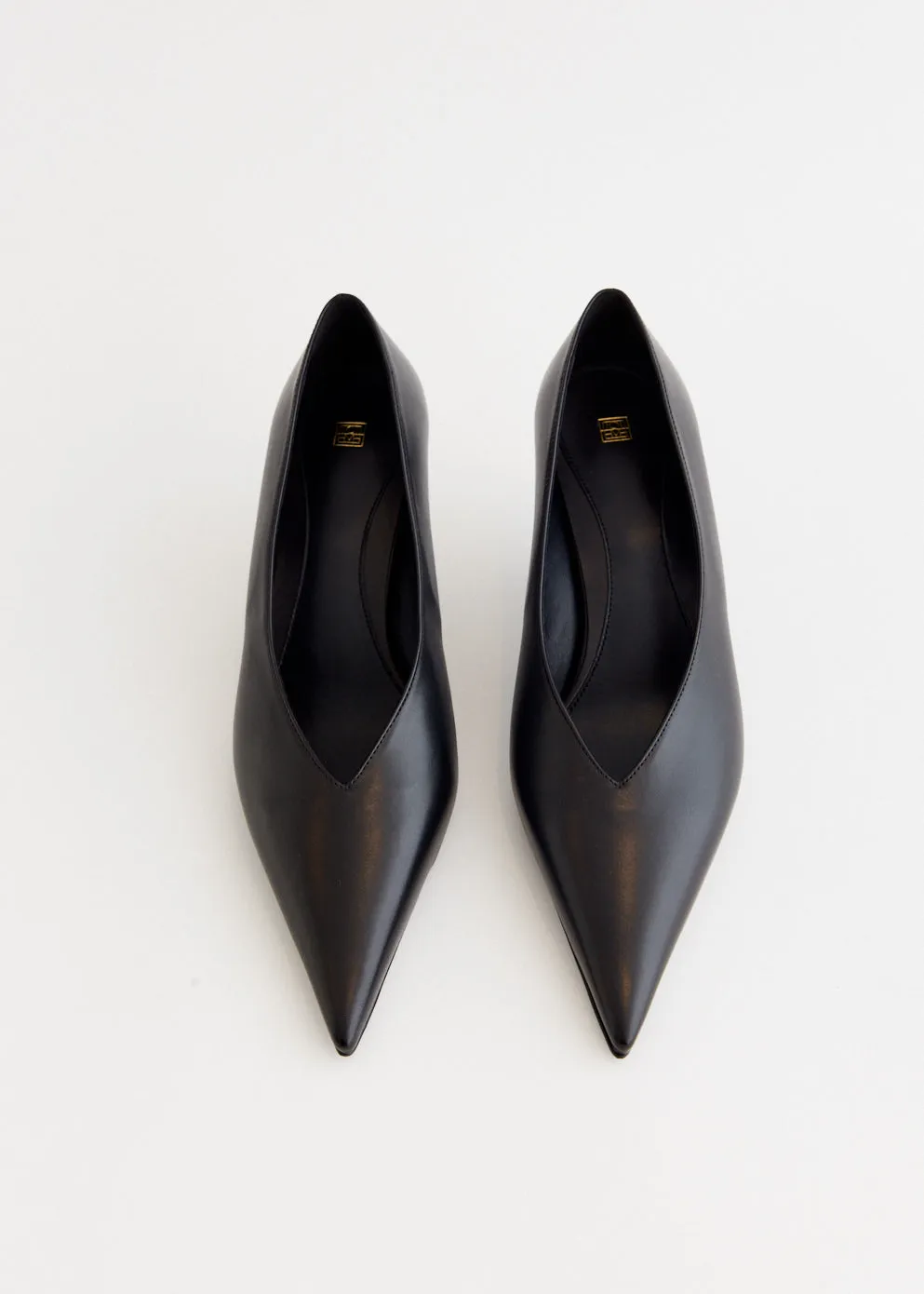 The Leather Wedge Heel Pumps