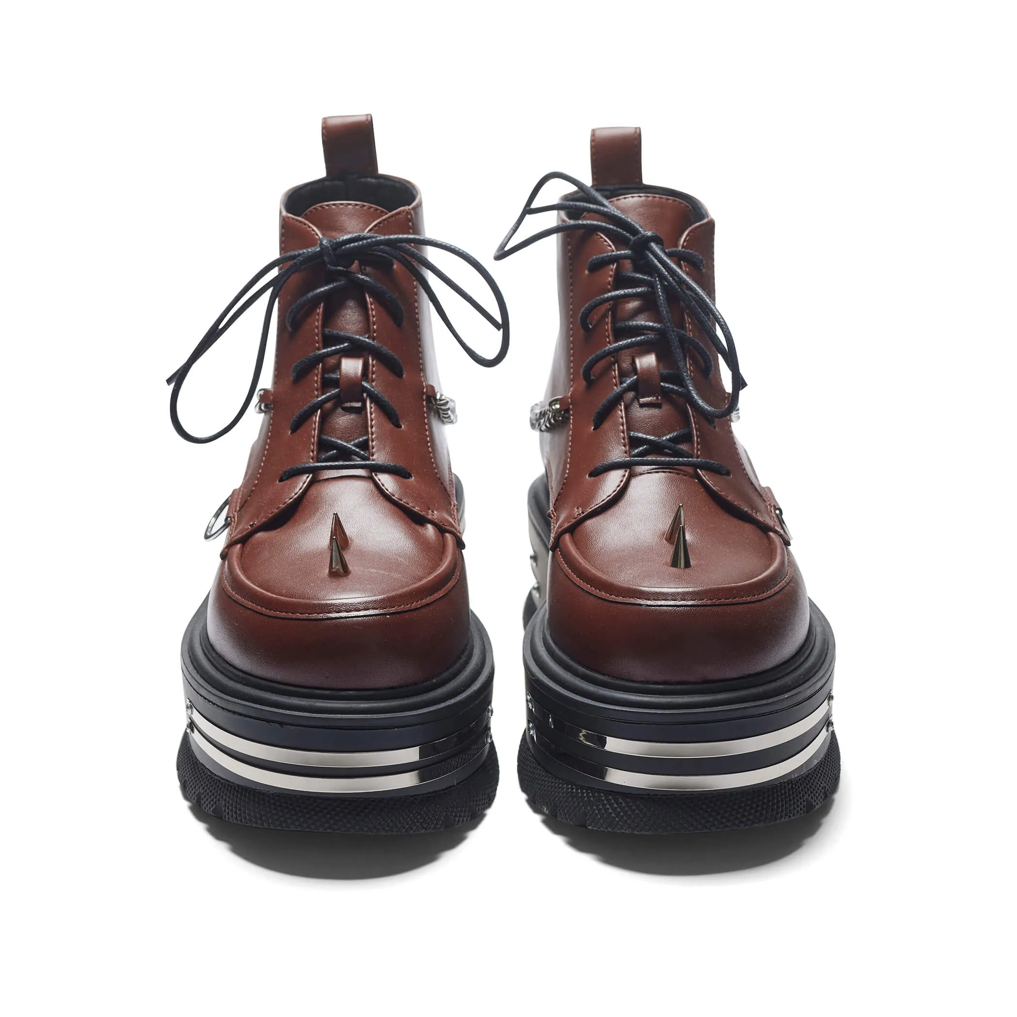 The Silence Men's Platform Grunge Boots - Brown