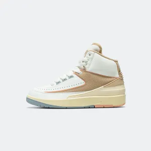 Womens Air Jordan 2 Retro - Sail/Desert-Sunrise Haze-Muslin