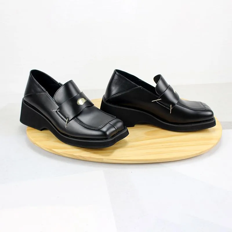 Women's Gothic Punk Square-toe Loafers Shoes