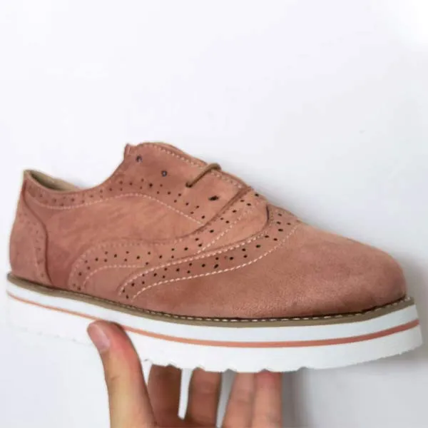 Women'S Round Toe Lace Up Shoes 81385986C