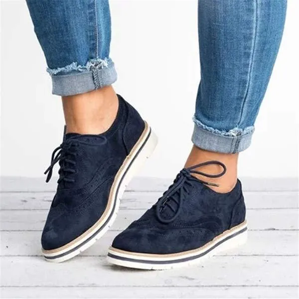 Women'S Round Toe Lace Up Shoes 81385986C