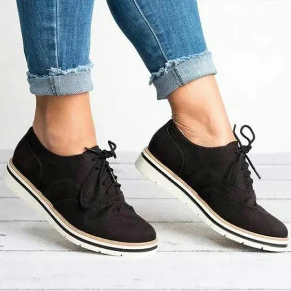 Women'S Round Toe Lace Up Shoes 81385986C